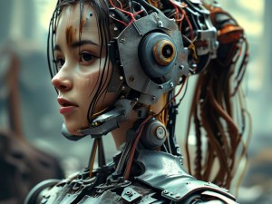 用Midjourney画机械女，怎么才能不像废铁堆？